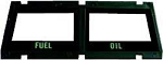 1968-76 CONSOLE FUEL/OIL GAUGE BEZEL