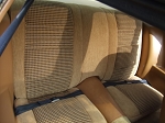 1979-80 FIREBIRD / TRANS AM CUSTOM CLOTH COUPE REAR SEATS CAMEL TAN