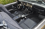 1979-80 FIREBIRD / TRANS AM CUSTOM CLOTH FRONT BUCKET SEATS BLACK  (CONCOURSE QUALITY)