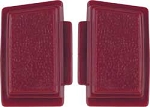 1969-70 Steering Wheel Horn Button Red (pair)