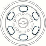 1978-81 Rally Wheel Bezel Insert